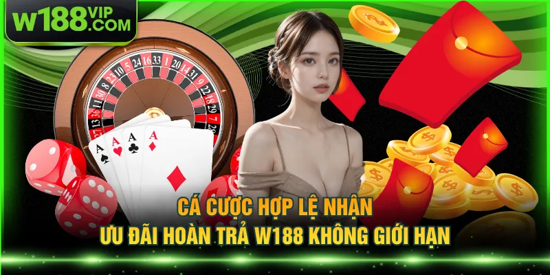 Cá cược hợp lệ nhận ưu đãi hoàn trả W188 không giới hạn