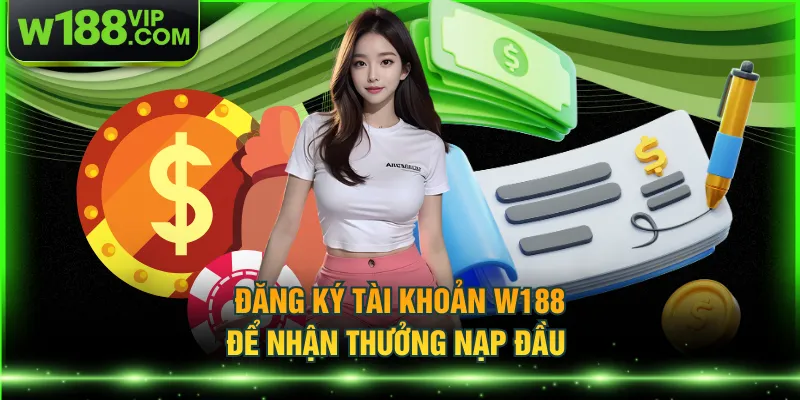 Đăng ký tài khoản W188 để nhận thưởng nạp đầu